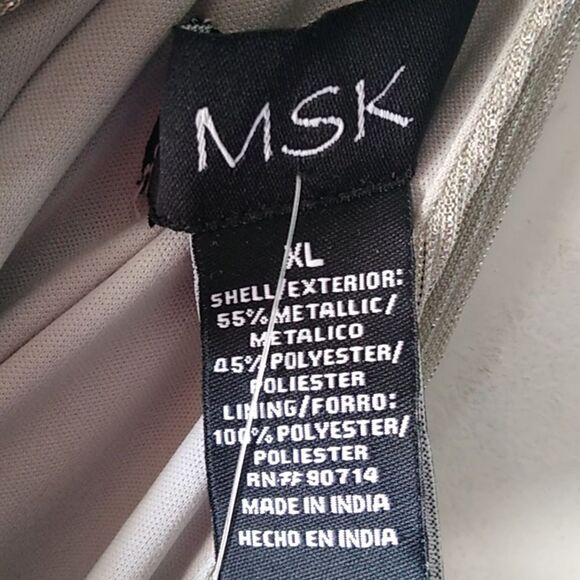 NWT Elegant Silver MSK Jumpsuit/Pantsuit Sleeveless Special Event Metallic - Picture 2 of 10